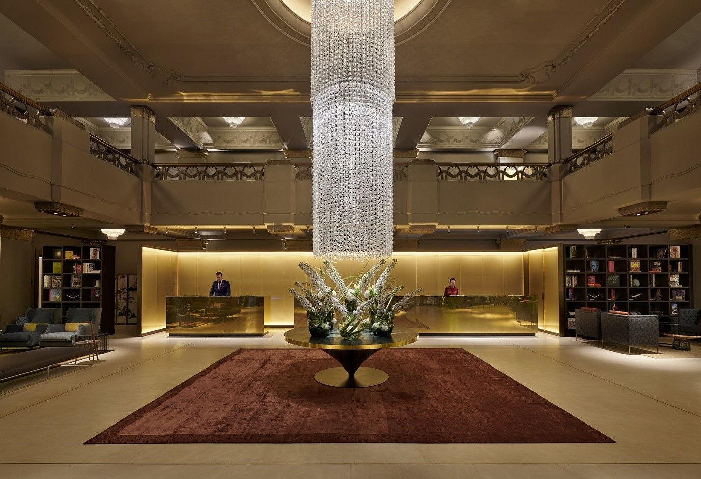 Luxury hotel lounge. Career in hospitality