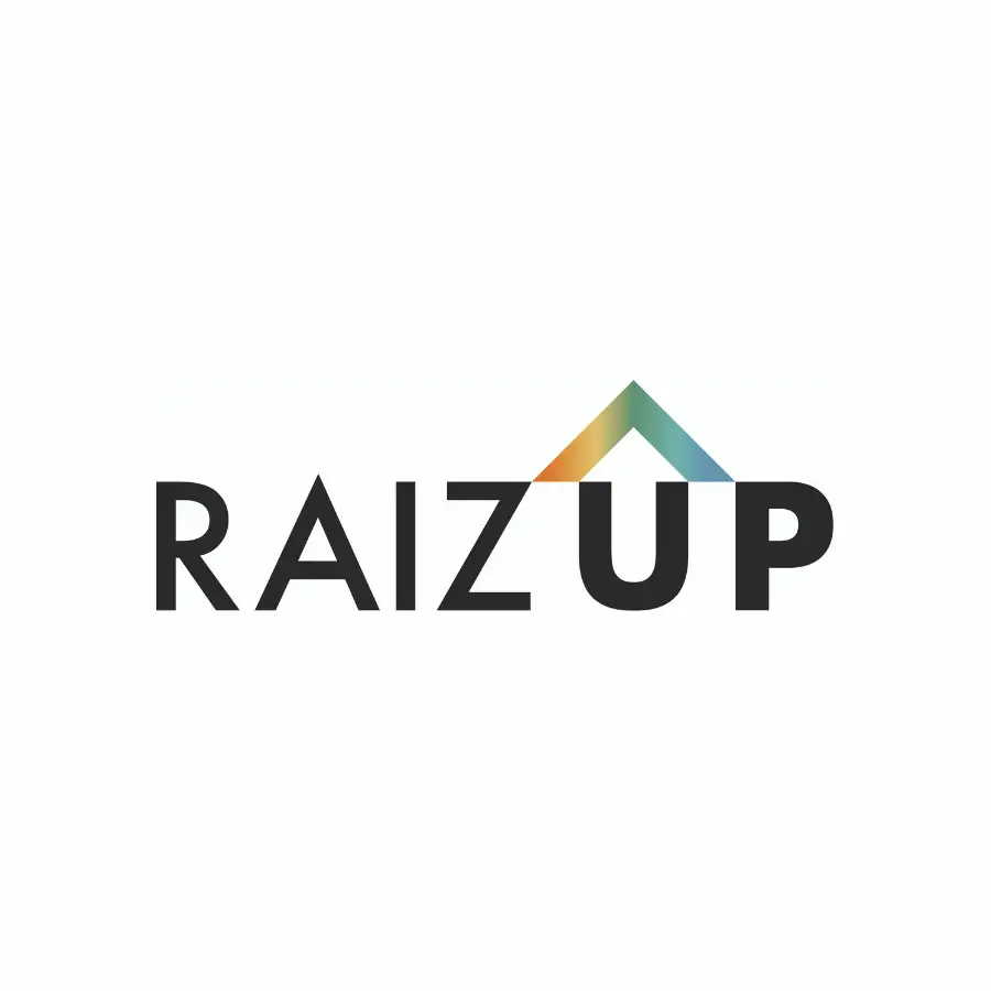 Raiz up colourful triangle